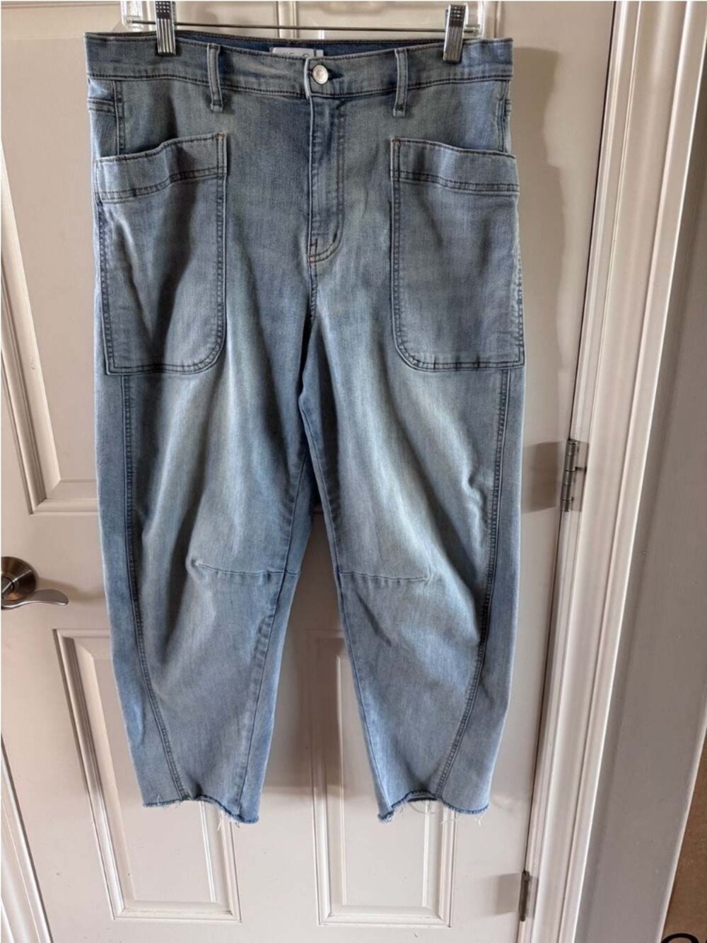 Jessica Simpson Light Blue Relaxed Utility Denim Pants